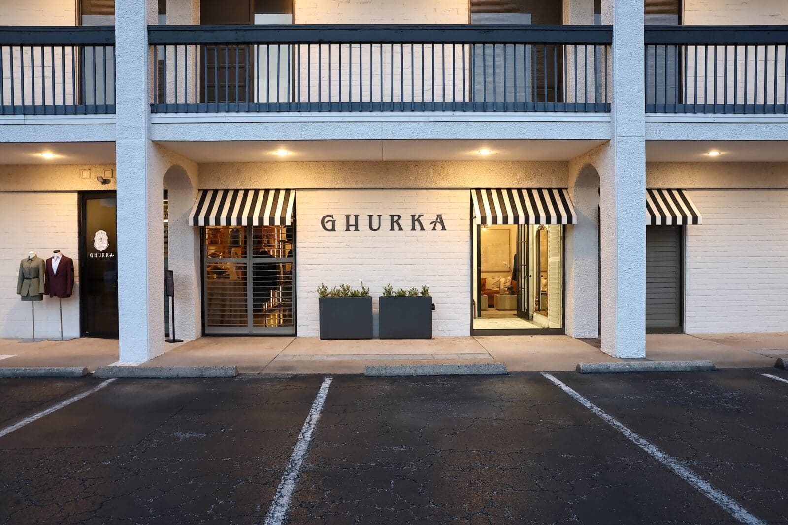 The sophisticated exterior of the new Ghurka boutique in Houston makes a statement. (Photo by Quy Tran)