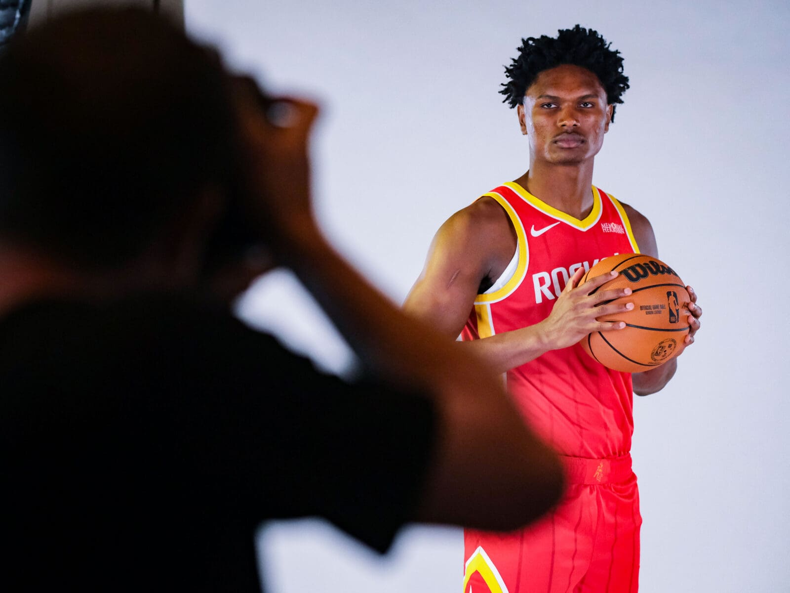 Amen Thompson is a singular force for the Houston Rockets, one of the more unique players in the entire NBA.  (Photo by F. Carter Smith)