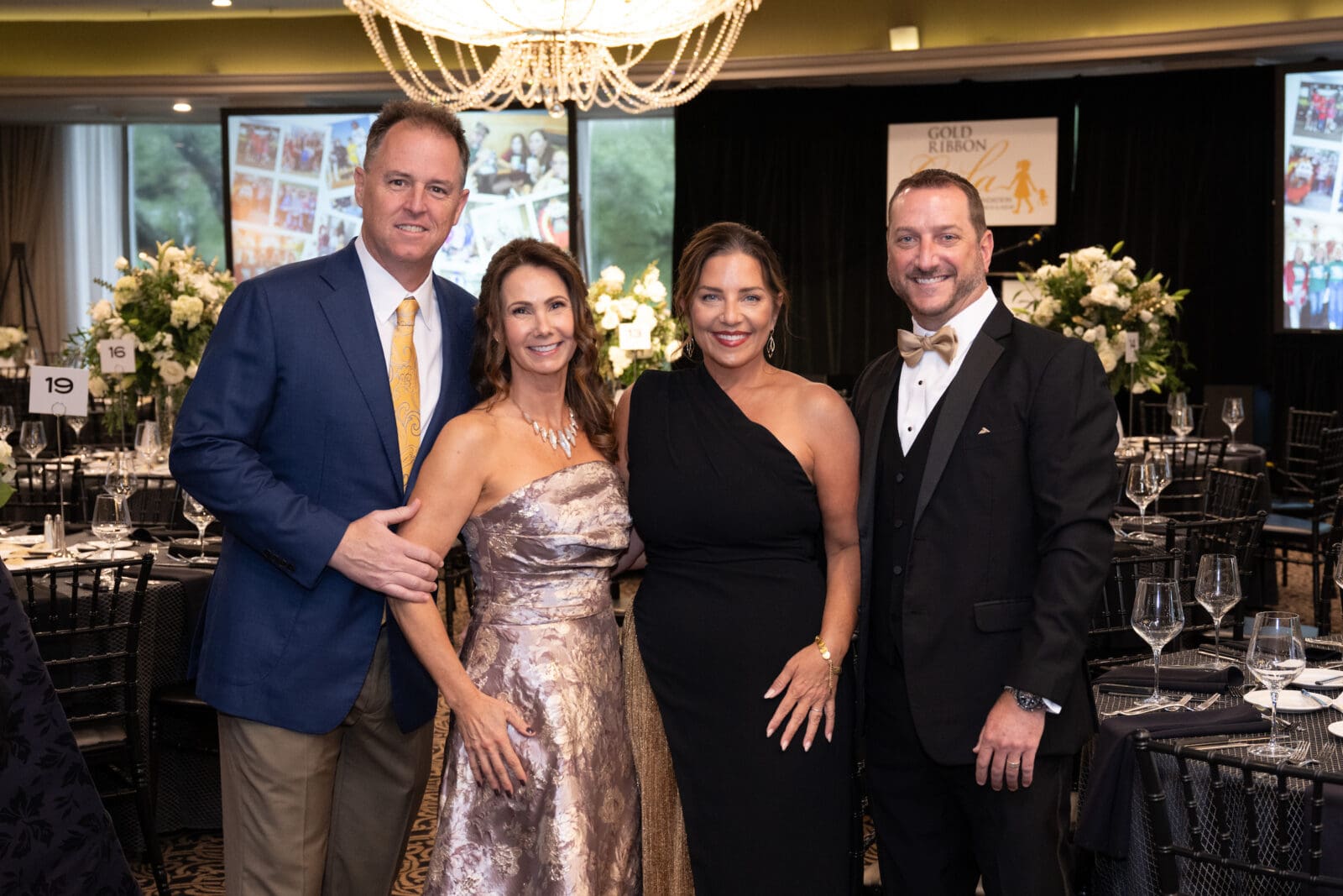 Tony & Amber Bender, Heather & Brent Keller at the Addis' Faith Foundation gala (Photo by Wilson Parish)