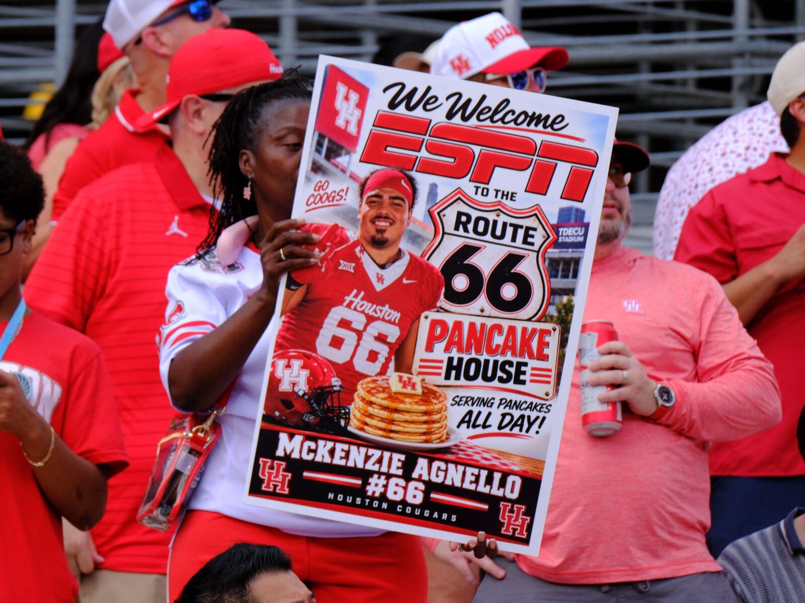 University of Houston offensive lineman McKenzie Agnello is worthy of headlines. (Photo by F. Carter Smith)