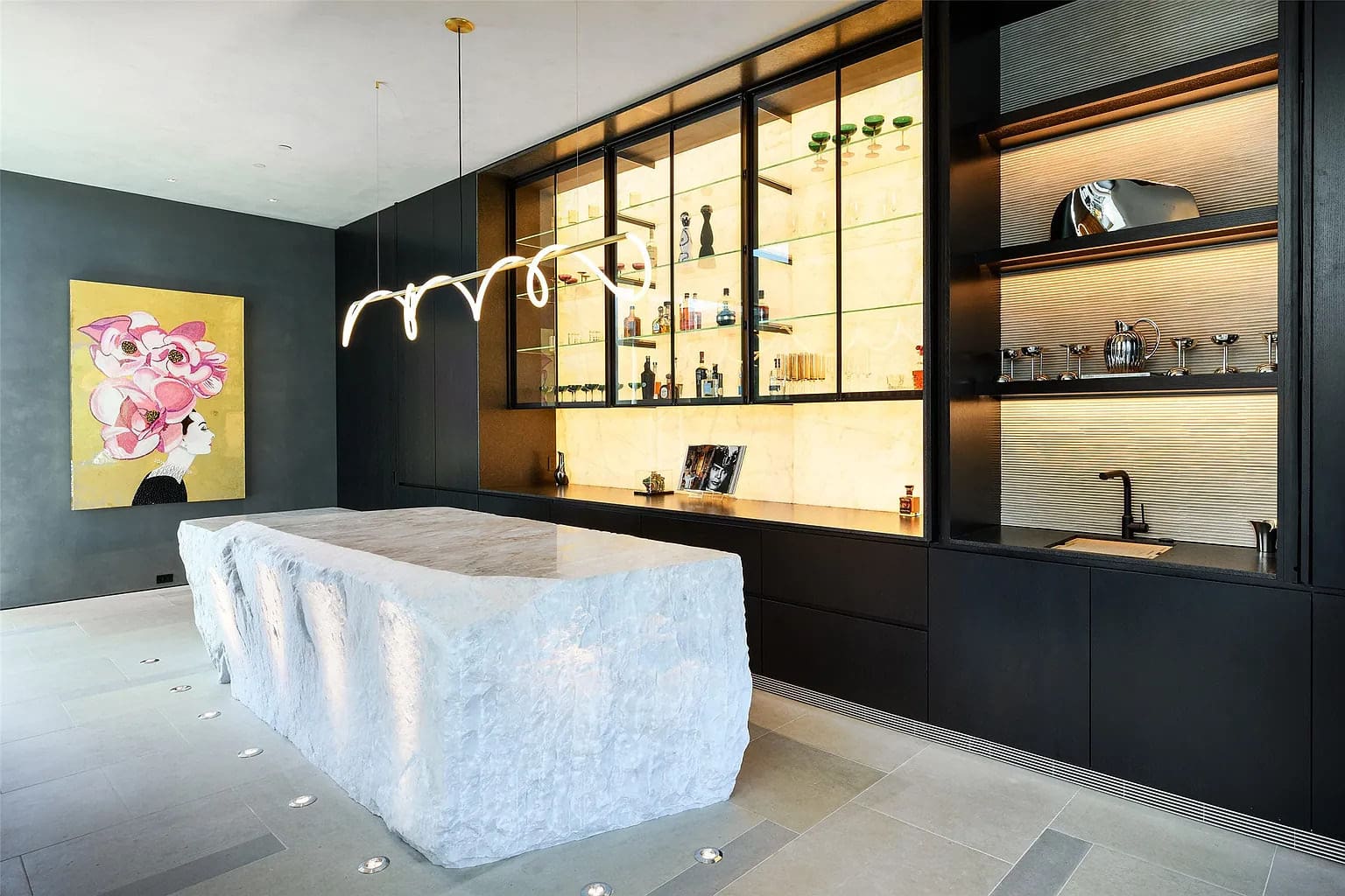One of two in-home bars (Photo by Stephen Reed Photography)