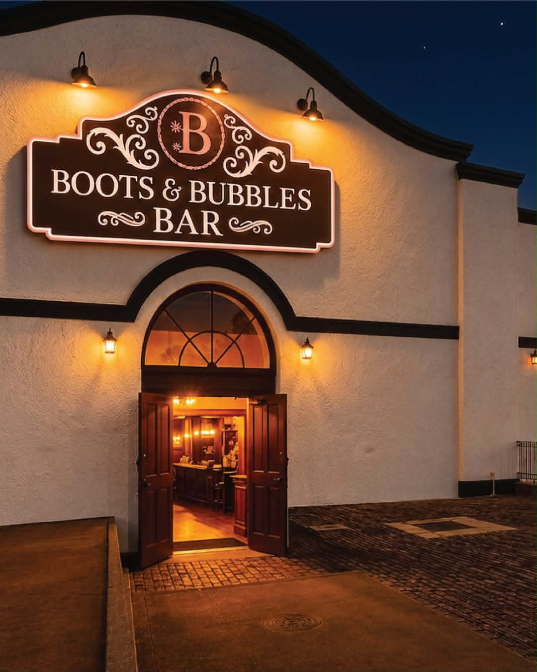 Boots and Bubbles will open at 2517 Rodeo Plaza, directly across from Billy Bob’s Texas in the Fort Worth Stockyards. (Photography by Boots and Bubbles)