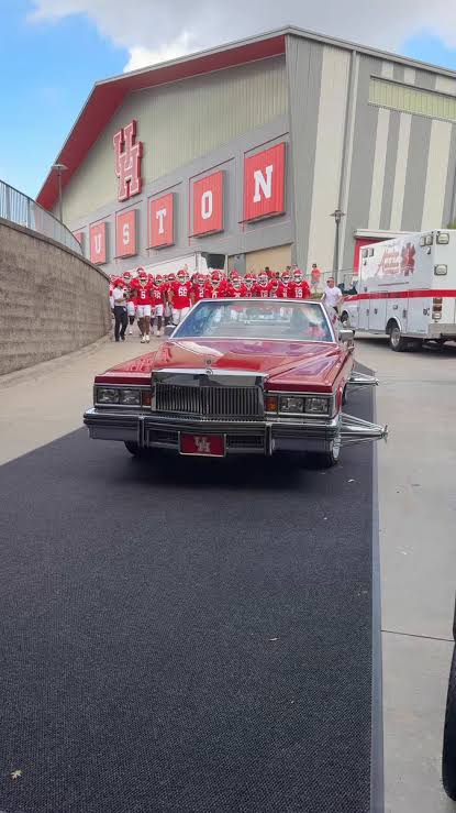 Houston's intro with the players coming out  following a vintage red slab captured the hearts of Houstonians and national attention.