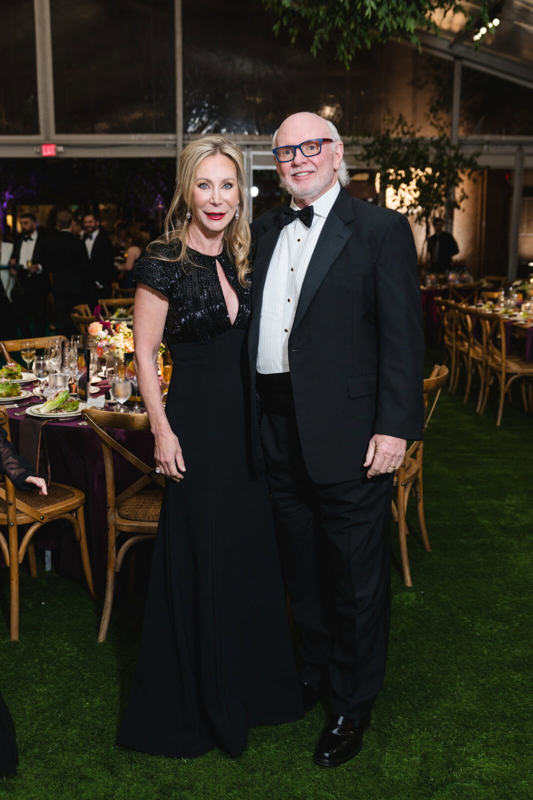 Houston Grand Opera Opening Night gala celebration chairs Sylvia Barnes, Jim Trimble  (Photo by Johnny Than)