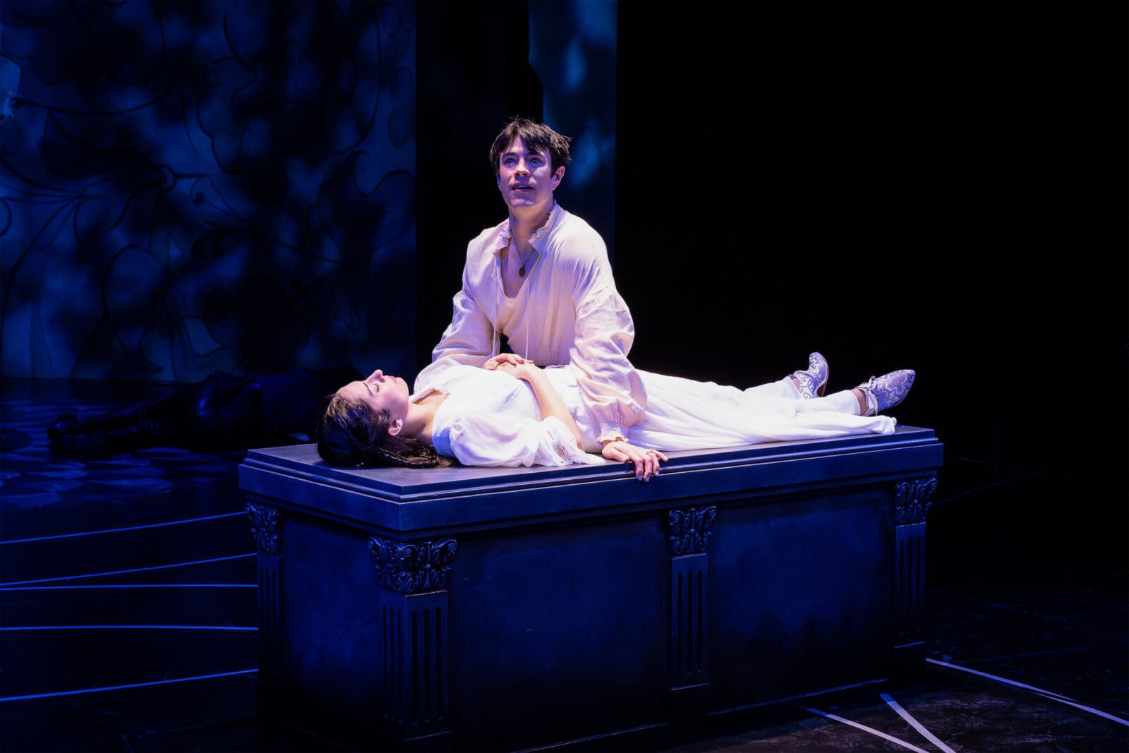 Melissa Molano and Rob B. Kellogg in Alley Theatre’s production of "Romeo and Juliet." (Photo by Lynn Lane)