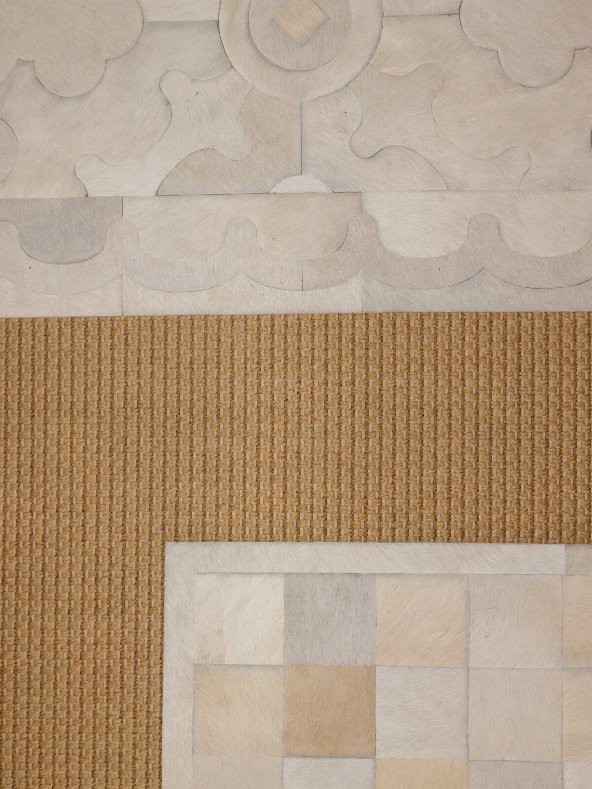 Kyle Bunting hide rugs (Photo by Victoria Greig)