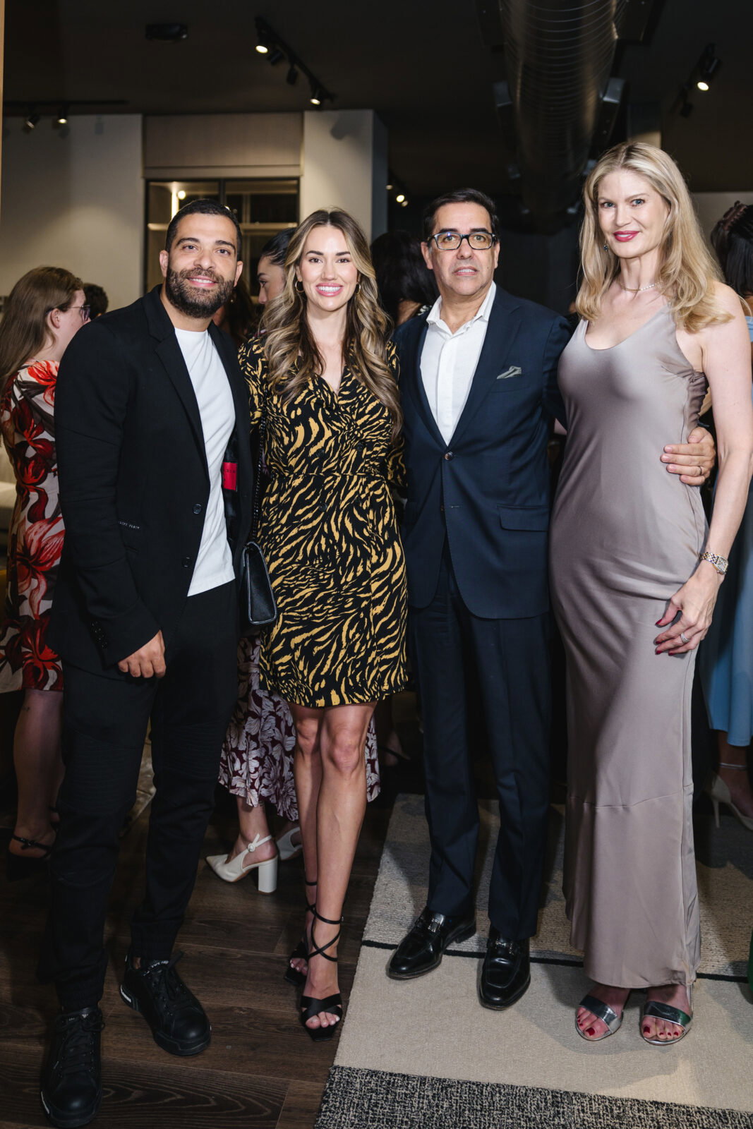 Adel Sadek, Desiree Sadek, Marcelo Saenz, Shannon Smith at BeDesign's Giorgetti celebration (Photo by Johnny Thang)