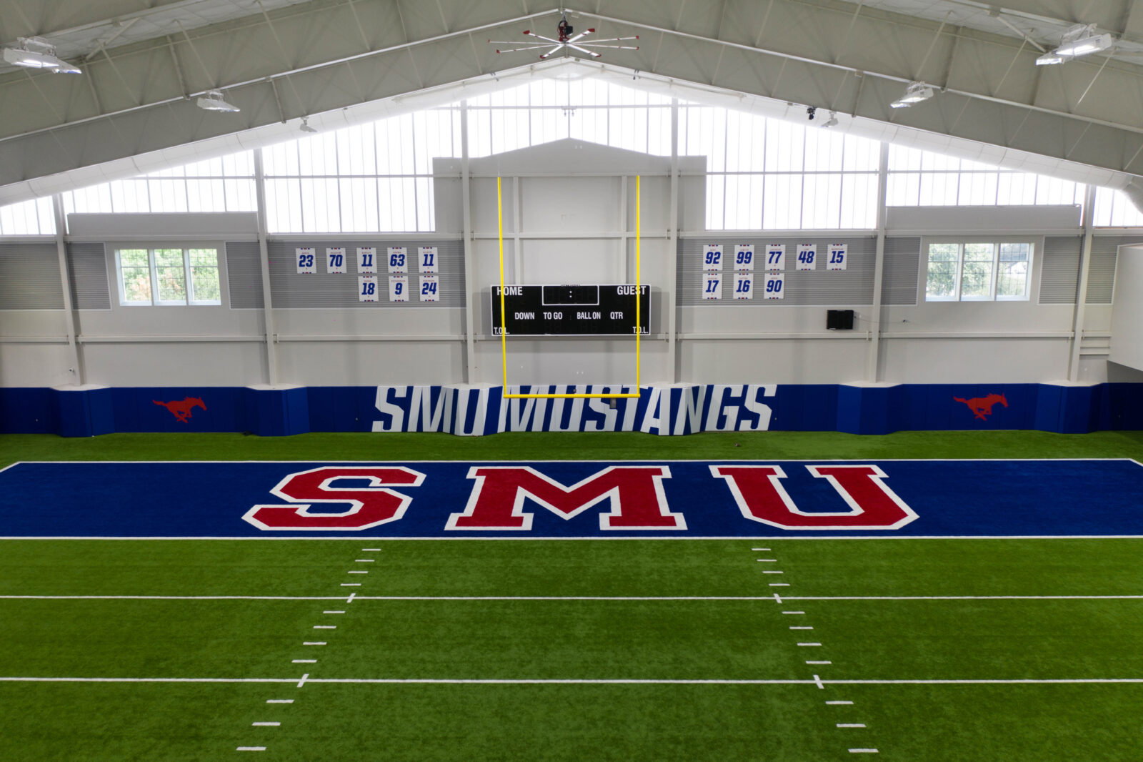 Armstrong Fieldhouse at SMU will transform from Mustangs football practice to cutting-edge contemporary art when Dallas Art Fair relocates to SMU come Spring 2027. (Photo courtesy of SMU)