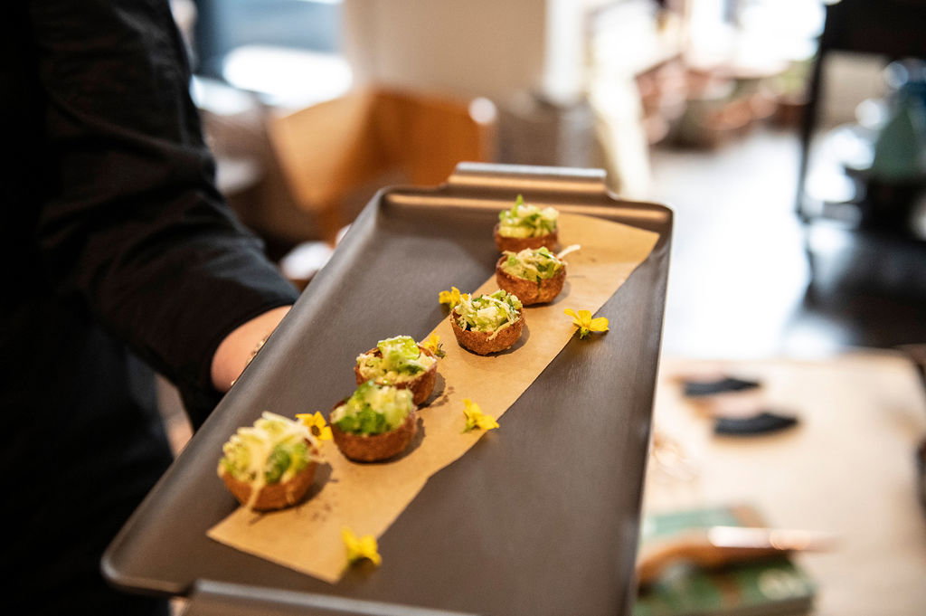 Caesar Salad Bites by Parigi Catering. (Photo by Tamytha Cameron)