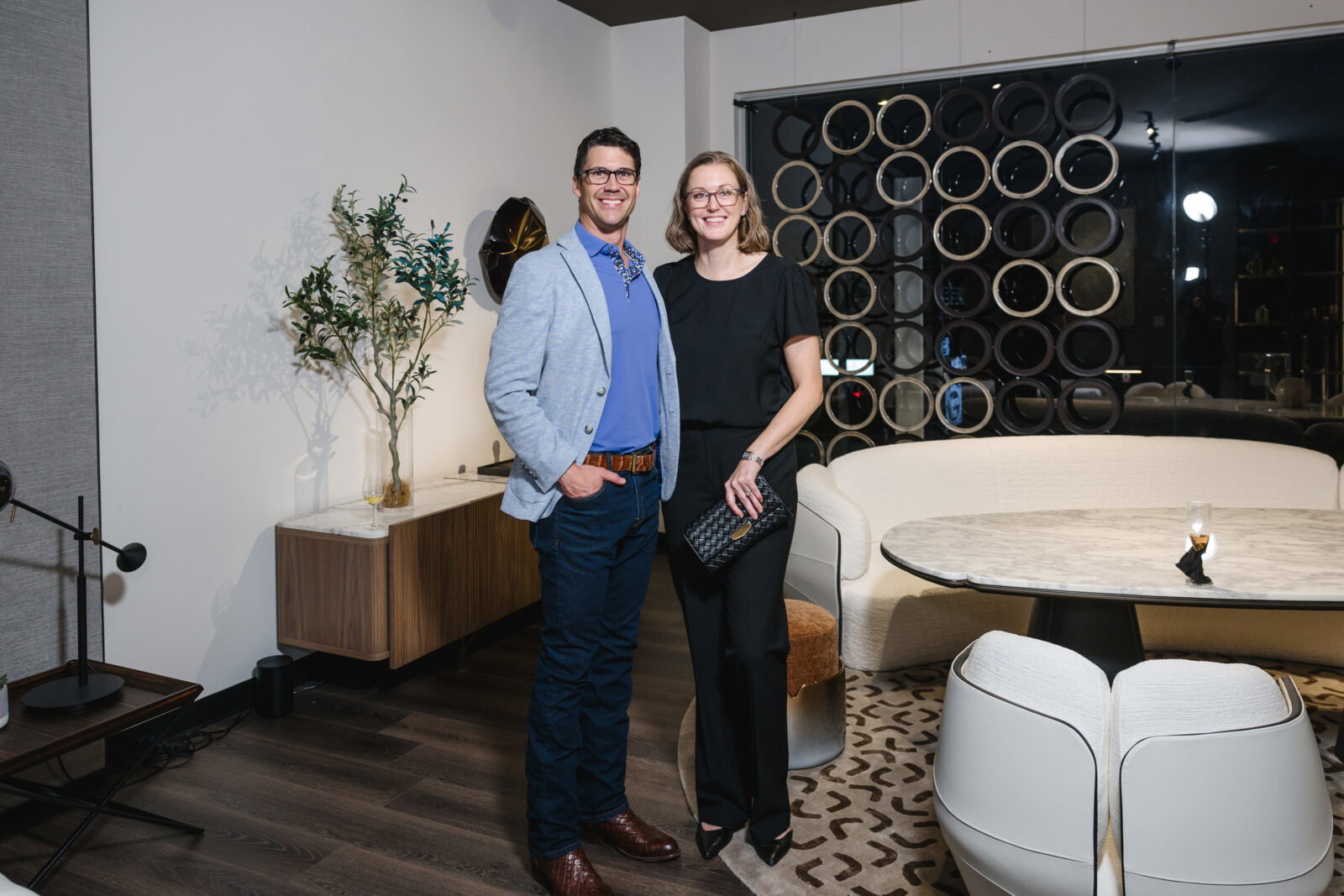 Chris & Michelle Bolio at BeDesign's Giorgetti celebration (Photo by Johnny Thang)