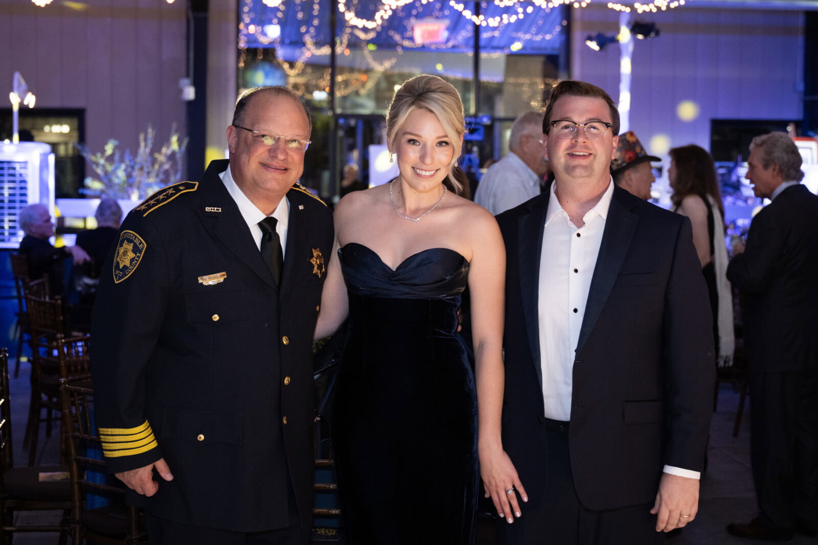 Honoree Constable Alan Rosen, gala chairs Grace & George Lane at Houston SPCA's 2026 Howl-O-Ween Ball (Photo by Wilson Parish)