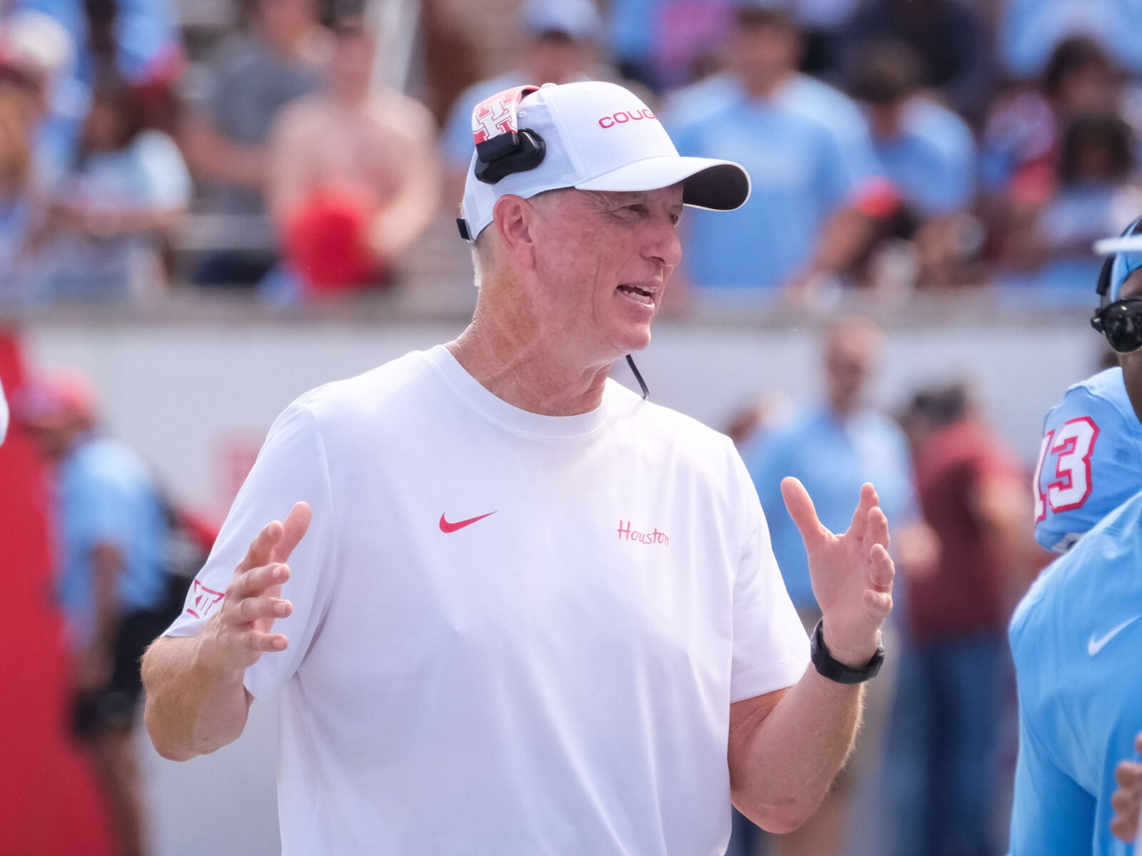 University of Houston coach Willie Fritz is in a tough position with Conner Weigman's health. (Photo by F. Carter Smith)