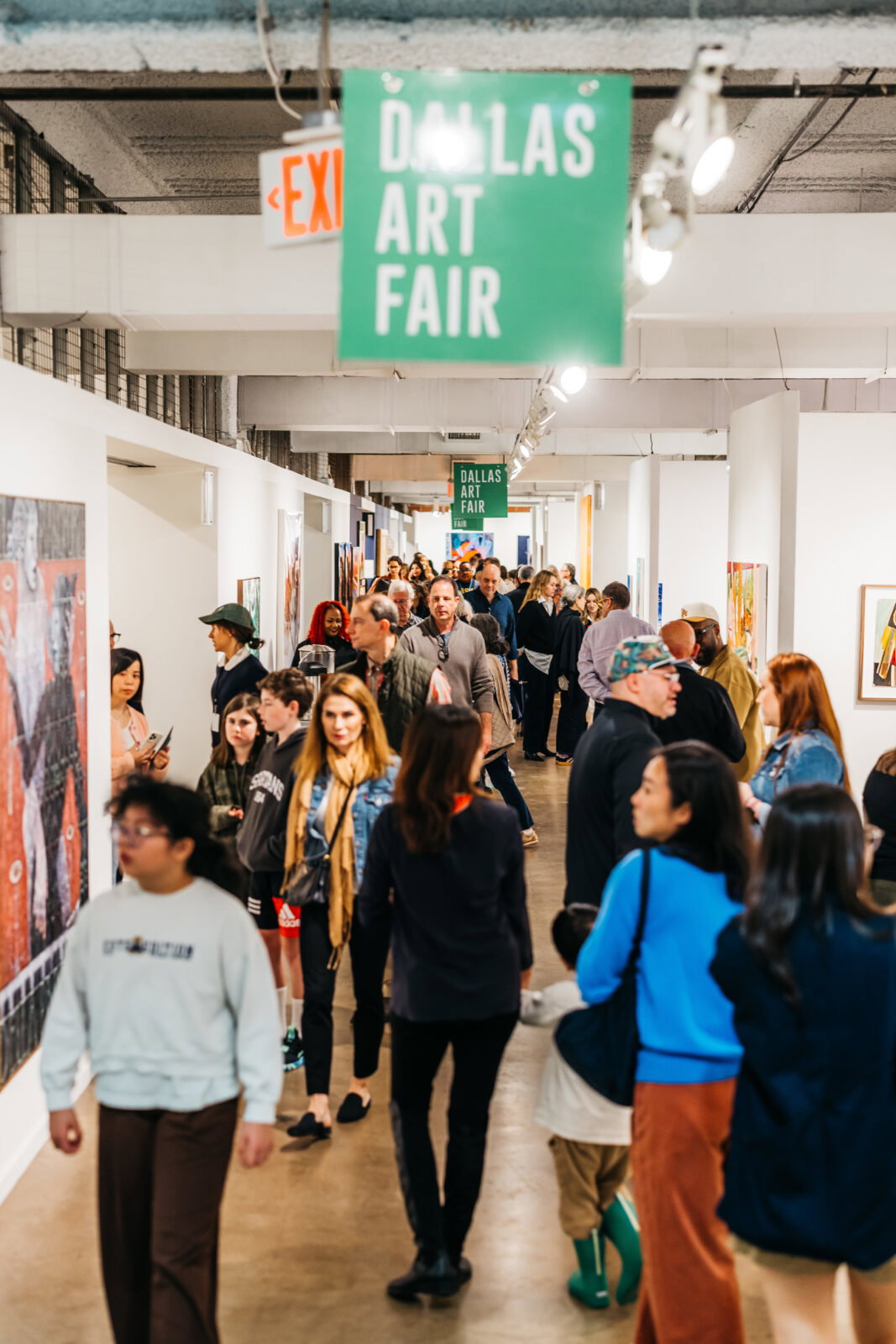Dallas Art Fair at Fashion Industry Gallery in the heart of the Dallas Arts District. The fair moves to SMU in April 2027 for its 19th edition to offer a more expansive experience for its international, national, and Texas art audience. (Photo courtesy of Dallas Art Fair)