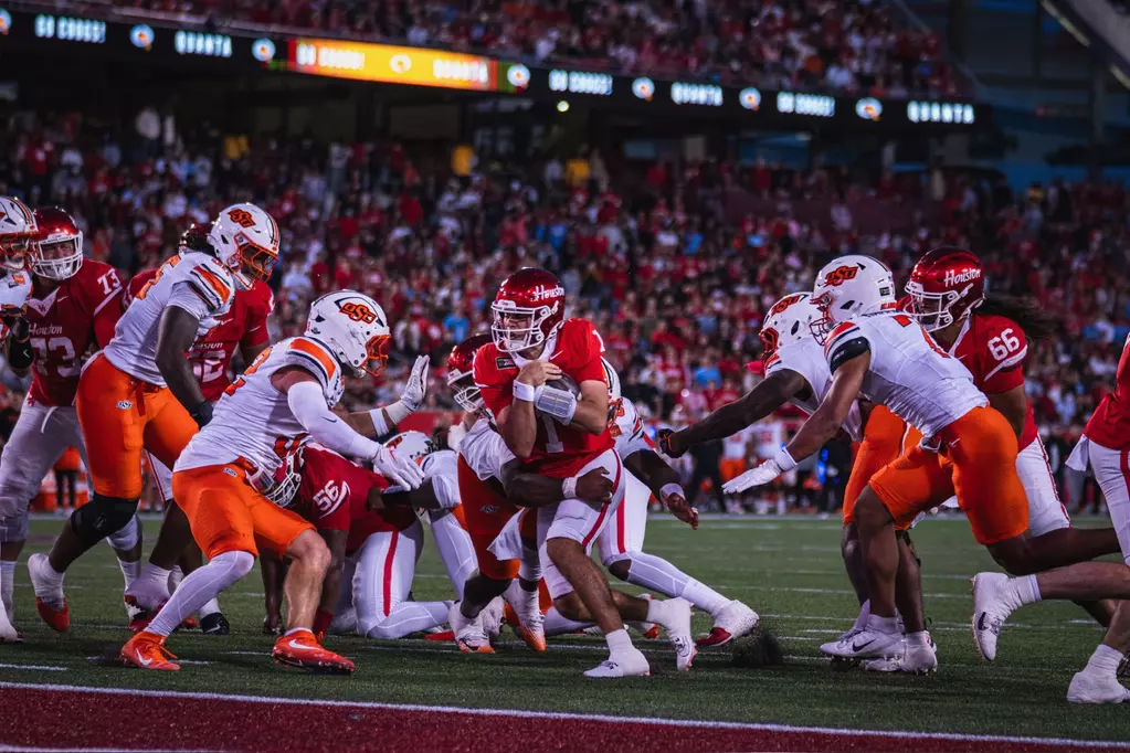 Conner Weigman took everything Oklahoma State threw at him and the Cowboys still couldn't stop Houston's quarterback. (Courtesy UH Athletics)