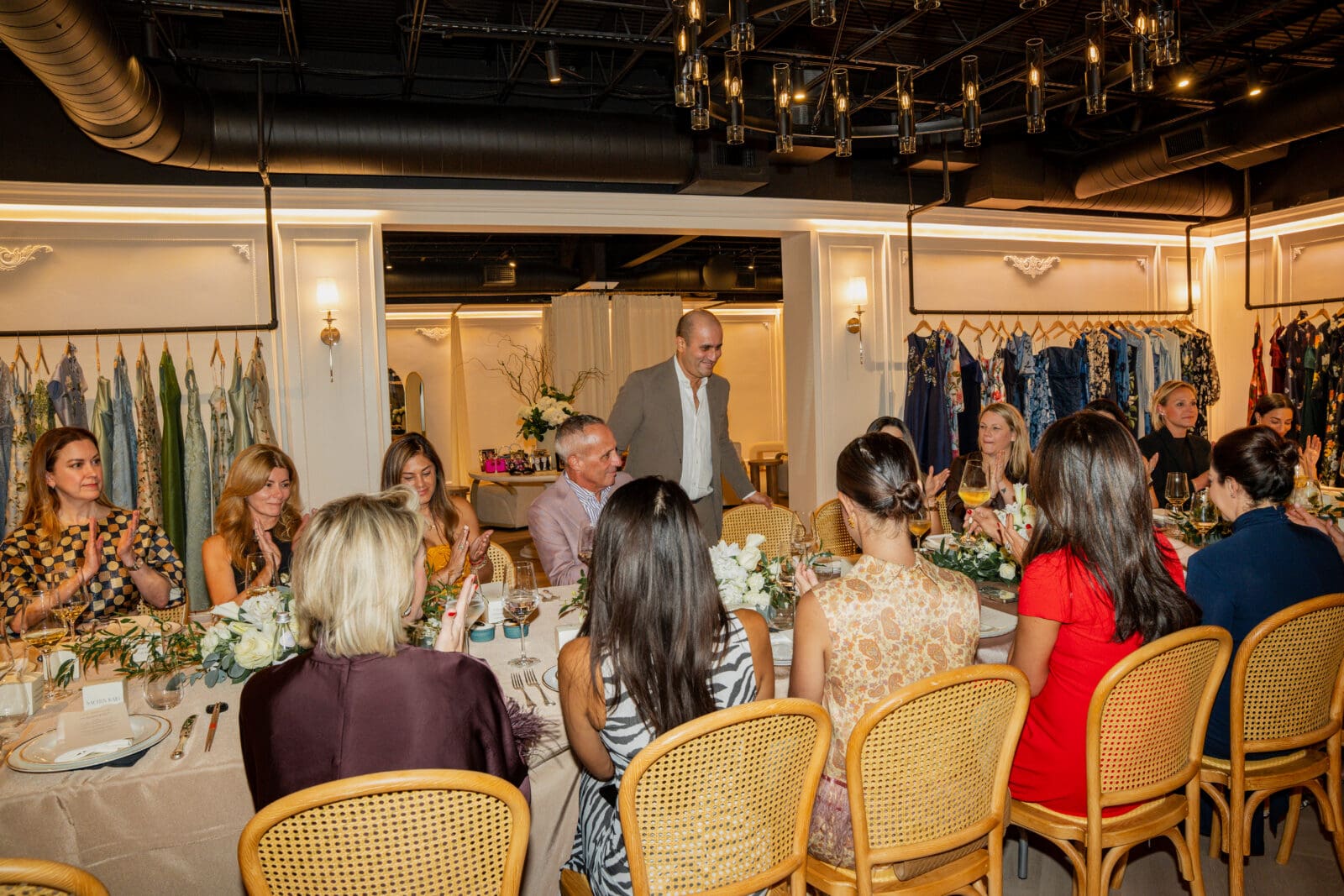 An intimate dinner launches the Sachin Babi appointment-only showroom on West Alabama. (Photo by Hasan Studio)