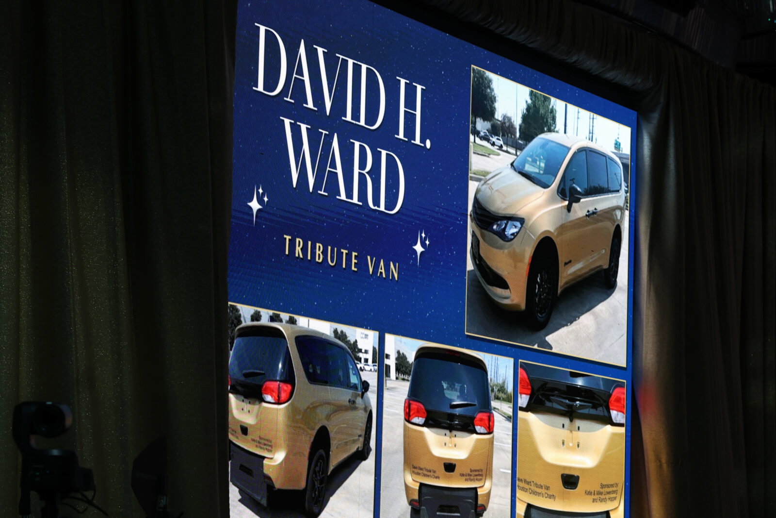 The Dave Ward Tribute Van introduced at Houston Children's Charity gala (Photo by Priscilla Dickson)