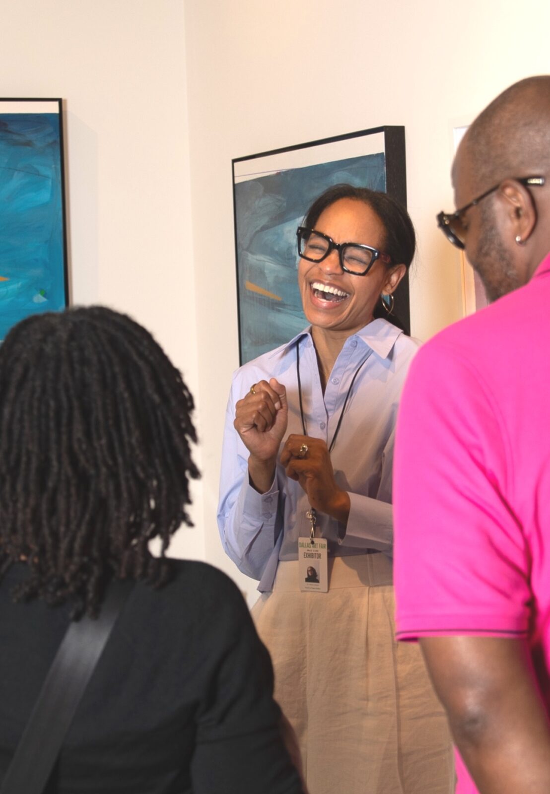 Fair exhibitor Dr. Valerie Bennett Gillespie, Pencil on Paper Gallery, Dallas, also serves as a guest lecturer at SMU. (Photo courtesy of Dallas Art Fair)