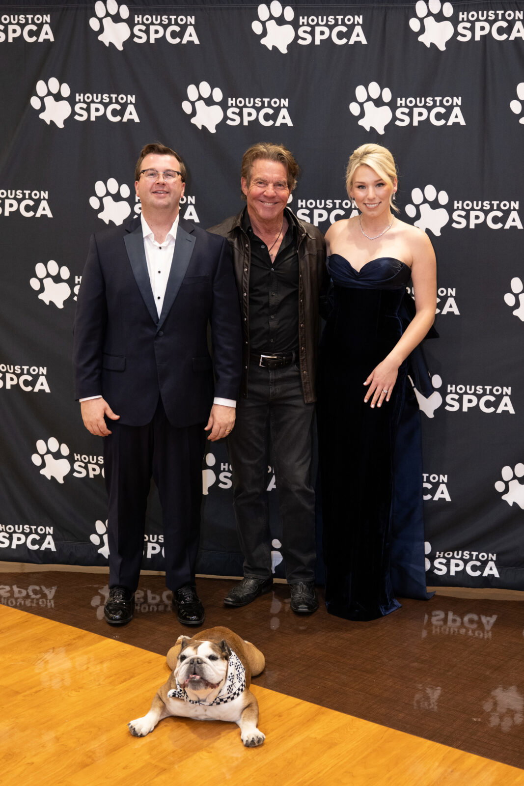 George Lane, Dennis Quaid, Grace Lane at Houston SPCA's 2026 Howl-O-Ween Ball (Photo by Wilson Parish)
