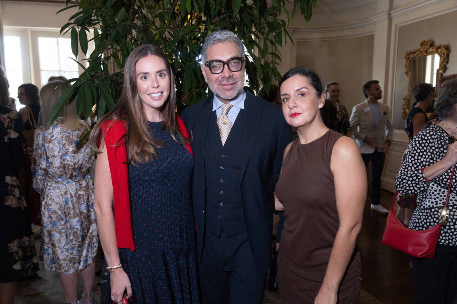 Gillian Sarofim, Ceron, Michelle Avina at the Houston Botanic Garden annual luncheon (Photo by Daniel Ortiz)
