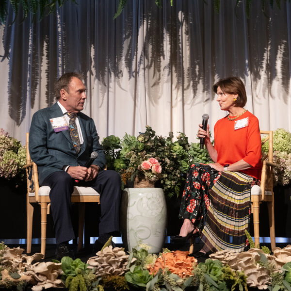 Honoree Johnny Steele on stage with Judy Tate (Photo by Daniel Ortiz)