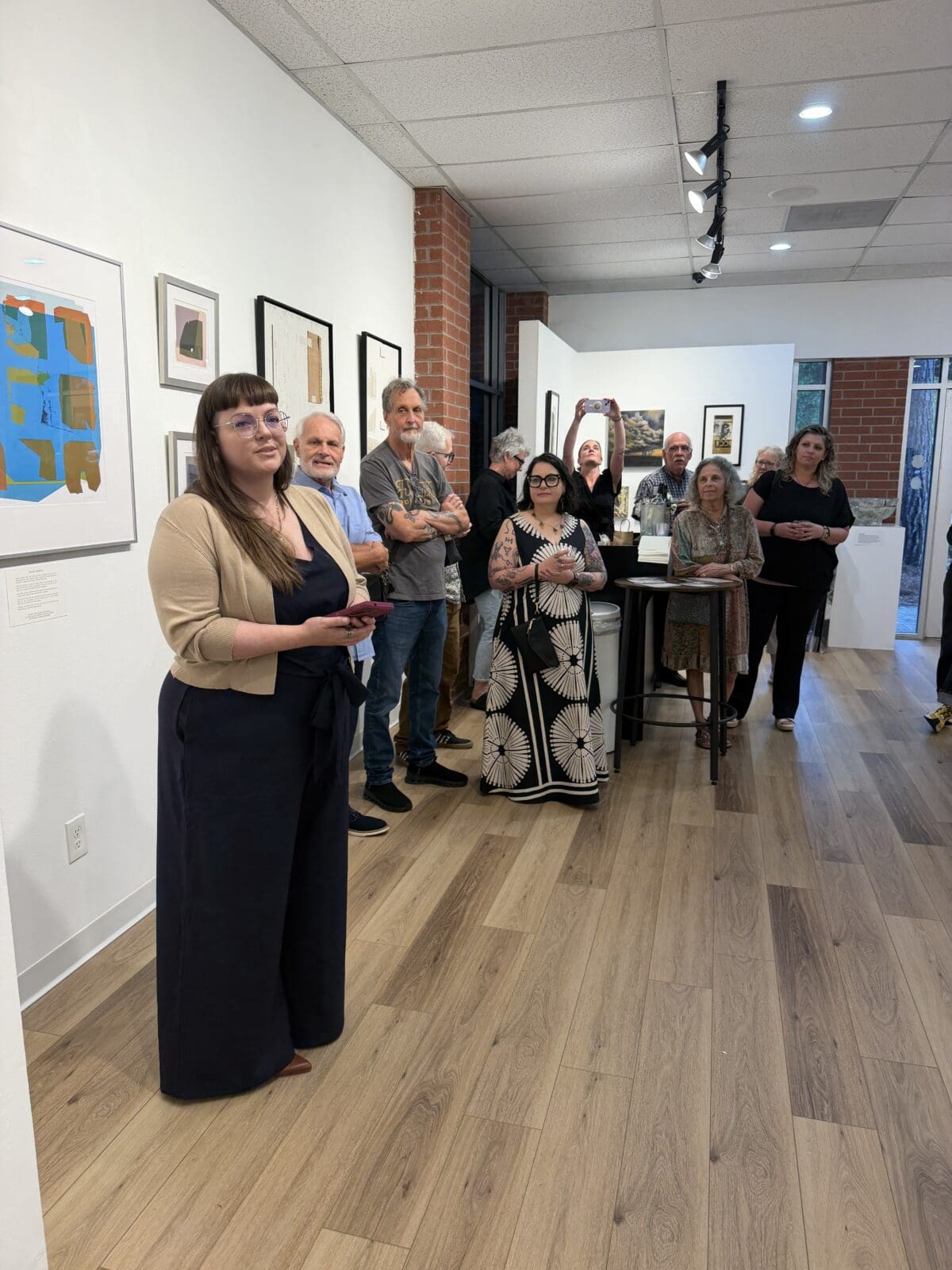 Artist Shauna Martin shared the story of her first solo show at Ardest Gallery. (Photo by Laura Landsbaum)