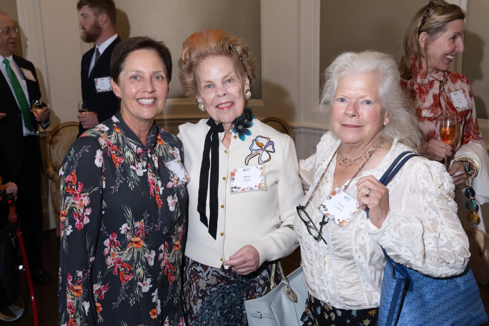 Jackie Wallace, Mimi Lloyd, Susan Lummis at the Houston Botanic Garden annual luncheon (Photo by Daniel Ortiz)