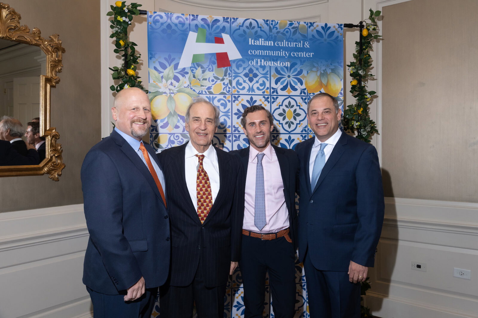 Honored family members Johnny Mandola, Luke Mandola, Michael Mandola, Dominic Mandola at 'La Dolce Vita in Capri'