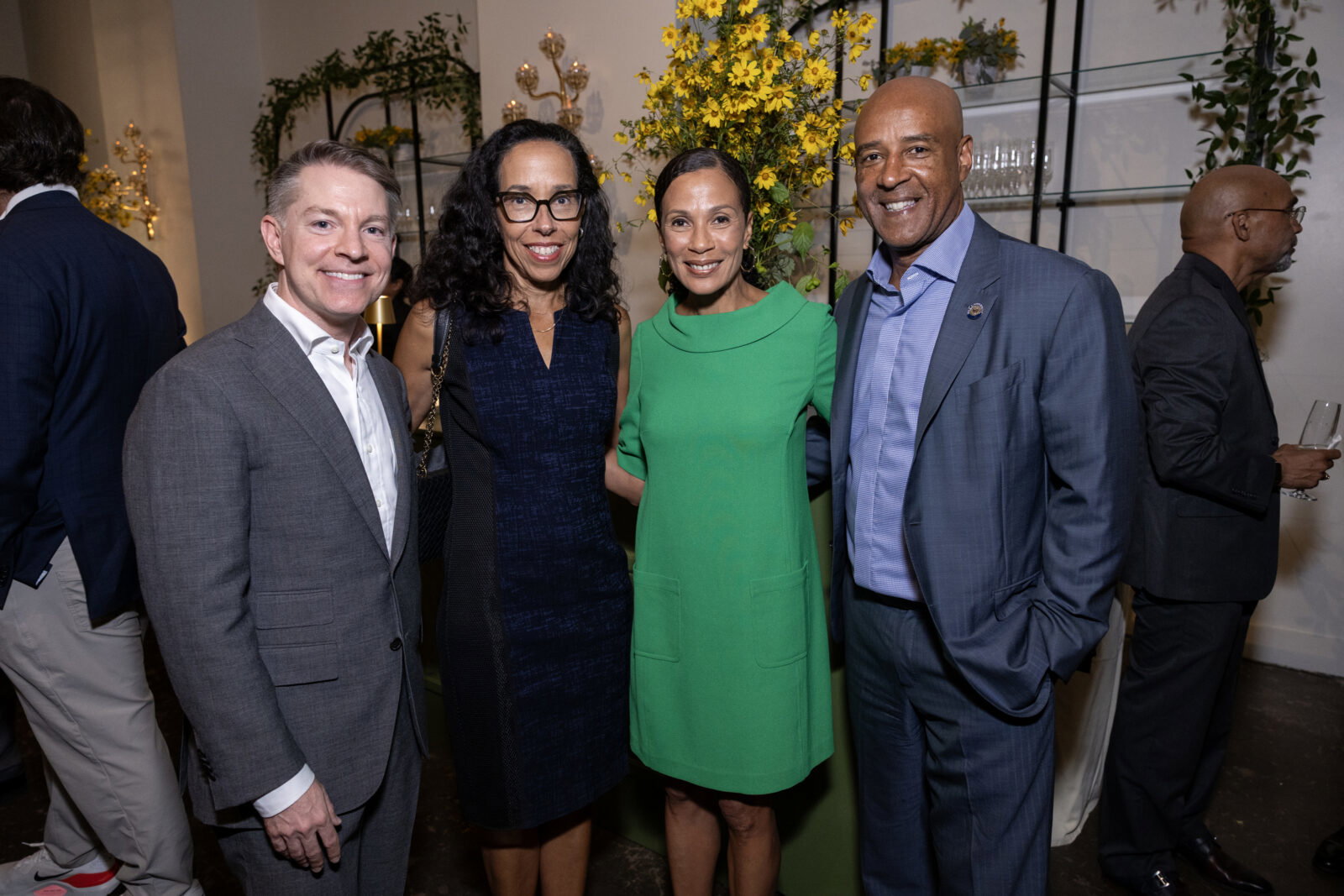Justin Schultz, Lisa Wallace, Paula Gilmer DesRoches & Reginald DesRoches at the Houston Parks Board 50th anniversary celebration (Photo by Jenny Antill, courtesy of Houston Parks Board )