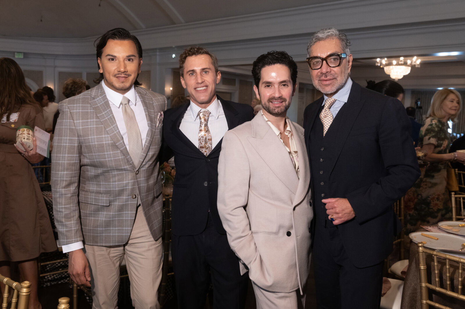 Lee Capetillo Jr., Michael Mandola, Tarek El-Bjeirmi, Ceron at the Houston Botanic Garden annual luncheon (Photo by Daniel Ortiz)