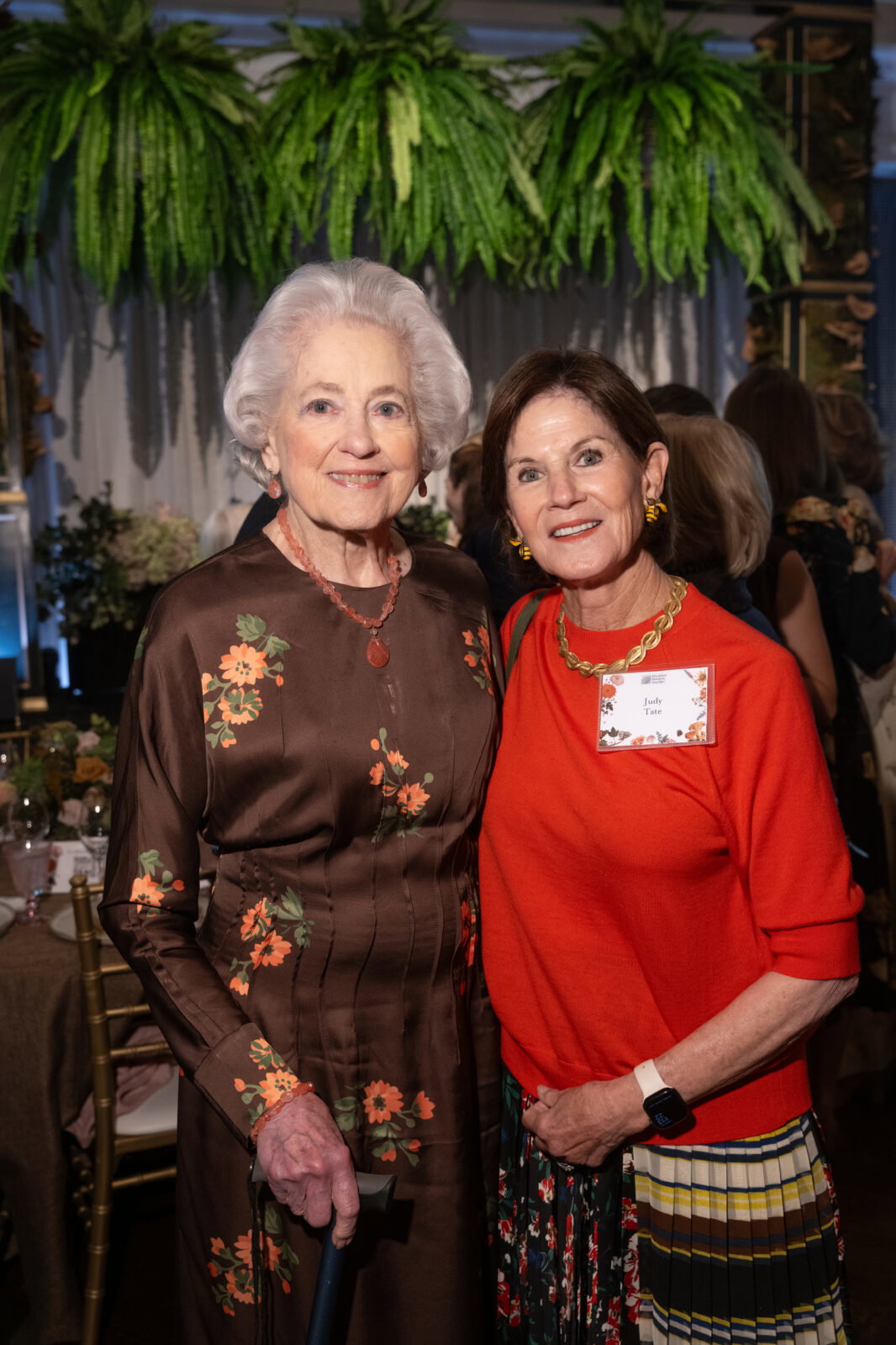Nancy Thomas, Judy Tate at the Houston Botanic Garden annual luncheon (Photo by Daniel Ortiz)