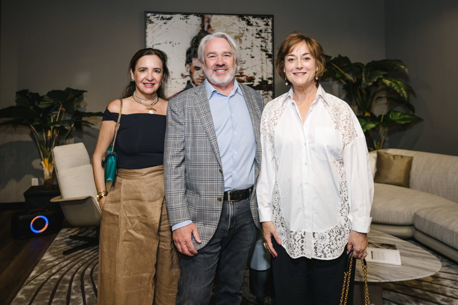 Paola Creixell, Reggie & Leigh Smith at BeDesign's Giorgetti celebration (Photo by Johnny Thang)