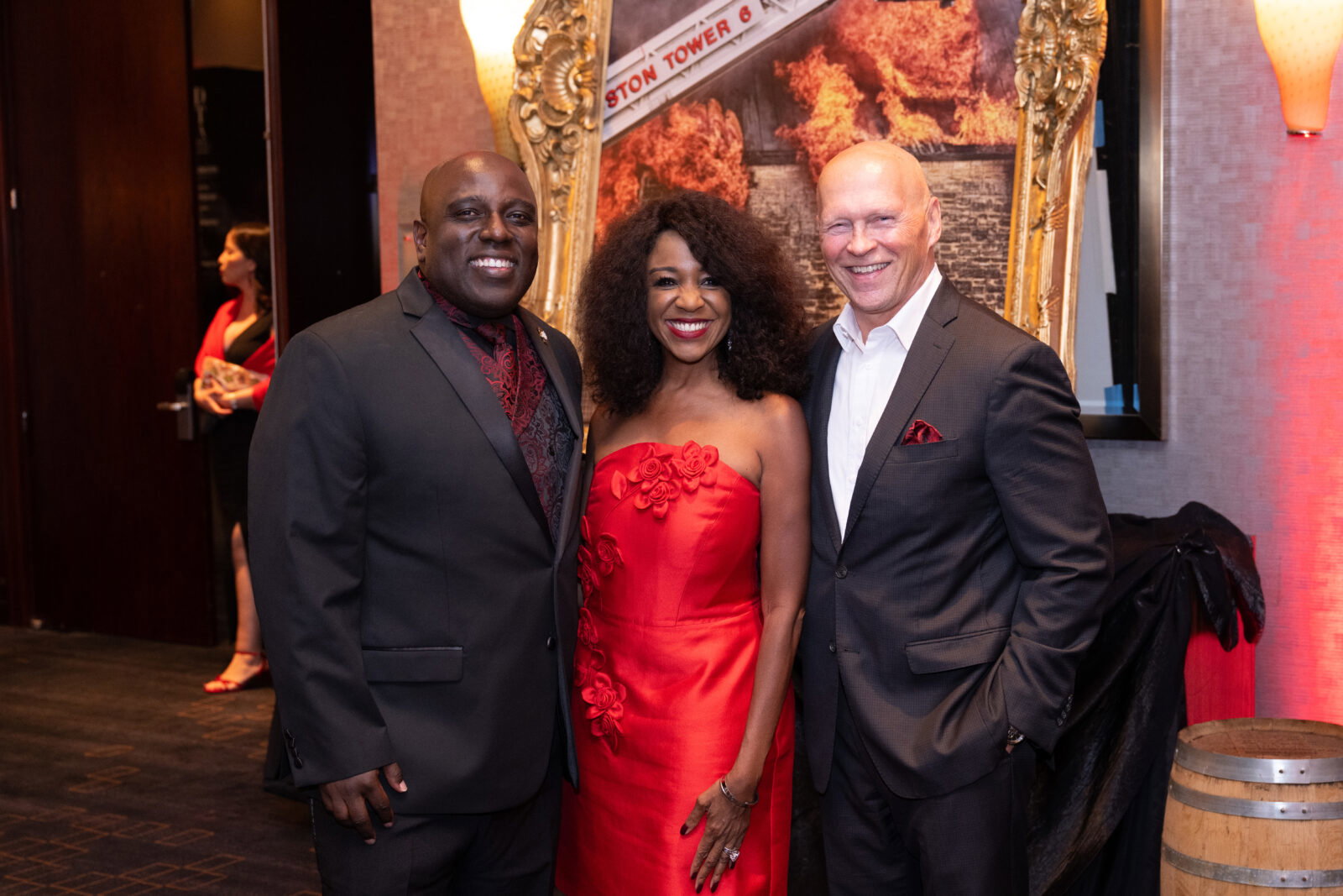 Roy Cormier, Jacquie Baly & James Craig at the Red Hot Gala (Photo by Wilson Parish)