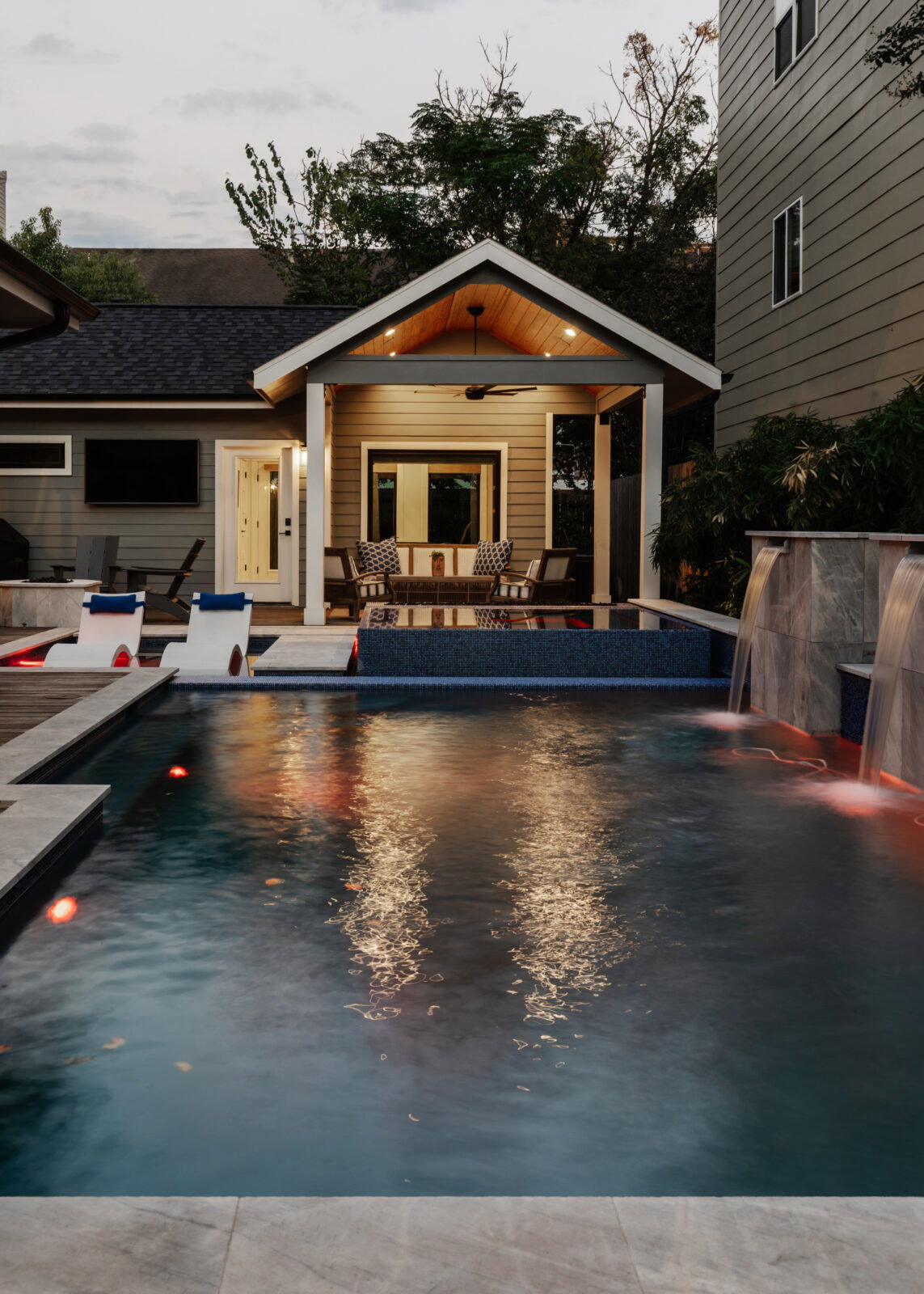 The gorgeous pool will have your friends begging to spend every weekend in your backyard.