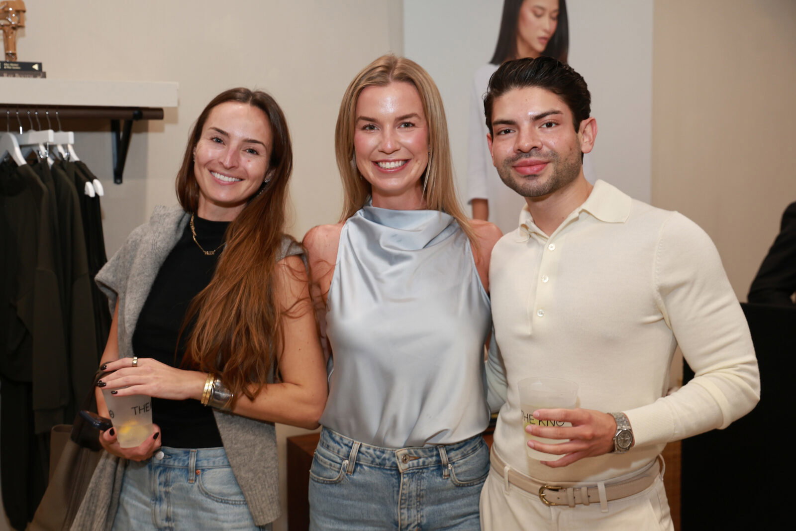 Miller Pierce, Hope Dorsett, Diego Soto at the opening bash for The Kno (Photo by Priscilla Dickson)